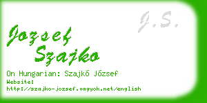 jozsef szajko business card